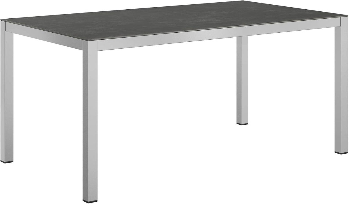 Esstisch, . Gartentisch, 160x90 cm, Aluminium/Keramik/Glas, OUTLIV
