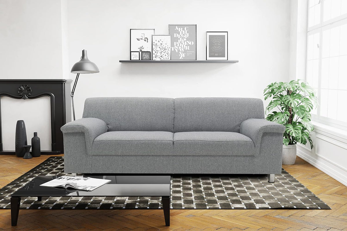 Sofa DOMO Jamie, 2er Couch, Garnitur 2 Sitzer, grau, 190 × 80 × 72 cm, DOMO. collection