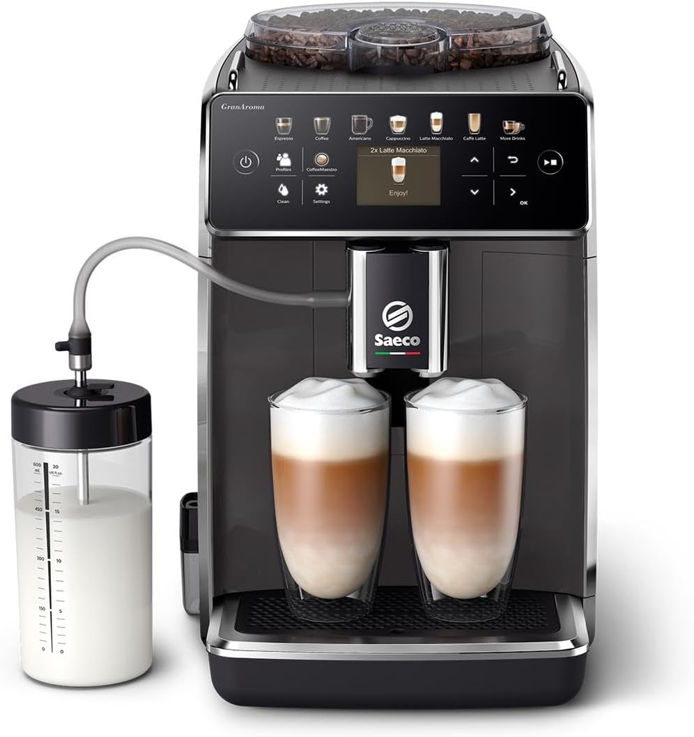 PHILIPS Saeco Kaffeevollautomat, GranAroma, Grau, 14 Kaffeespezialitäten