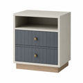 Nachttisch MDF Grau Holz 40x30x60cm