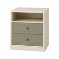 Nachttisch mit Schubladen MDF Beige/Grün 50x40x60 cm