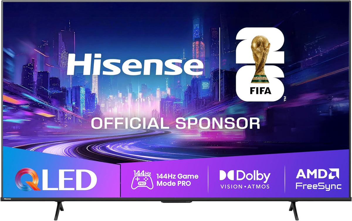 Hisense 55E7Q PRO Fernseher, 139cm (55 Zoll) 4K UHD QLED, Smart TV, 144Hz Game Mode PRO, Filmaker Mode, AMD FreeSync Premium, AI HDR Upscaler