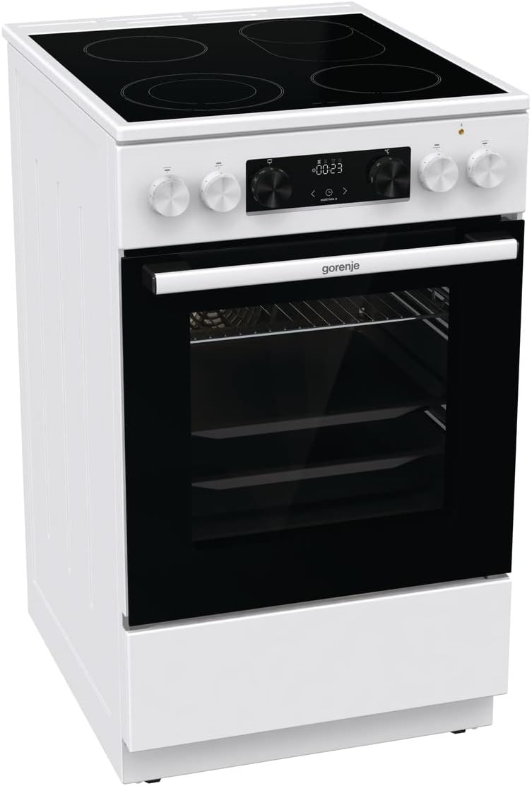 Gorenje Kochfeld,   GECS5C 70 WA Elektro-Standherd mit Glaskeramik-Kochfeld/50 cm/70