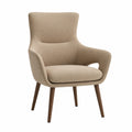 Leinengepolsterter Sessel, Beige, 78cm x 64cm x 85cm