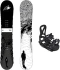 F2 Freerideboards, Set Snowboard Junior Black Deck + Pipe Bindung Größen wählbar