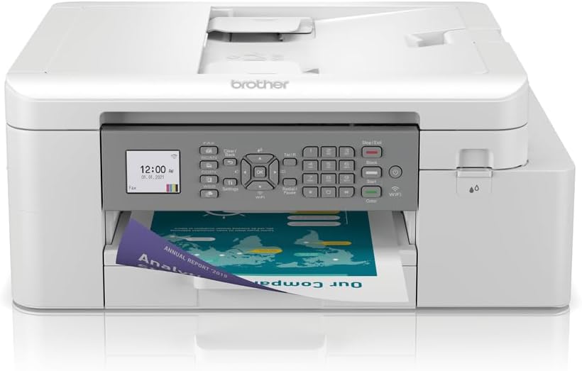 Brother Nachfüllbarer Tintenstrahldrucker, Original MFC-J4335DW 4-in-1 Farbtintenstrahl-Multifunktionsgerät (Drucker, Scanner, Kopierer, Fax), Natur
