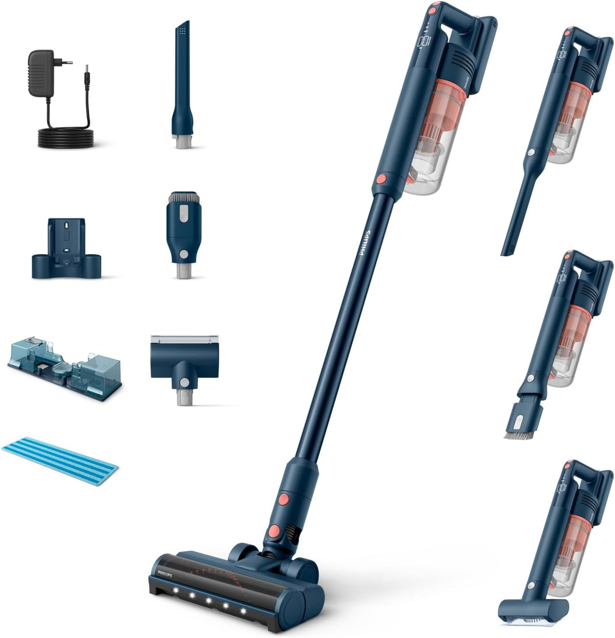 PHILIPS Staubsauger,   SpeedPro Max Akku-Staubsauger 5000 Serie, Blau, 60 Min