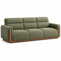 3-Sitzer Sofa Textil Grün Holz