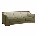 3-Sitzer Sofa aus Polyestergewebe Olivgrün/Braun 220 cm
