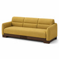 Stoffsofa Gelb mit Holzrahmen