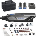 DREMEL Benzin-Multitool, 8240 Akku-Multitool 12V 2Ah, Multifunktionswerkzeug Set mit 2 Akkus, 5 Auf-und Vorsätze, 1 BOX, 65 Zubehören zum Schneiden