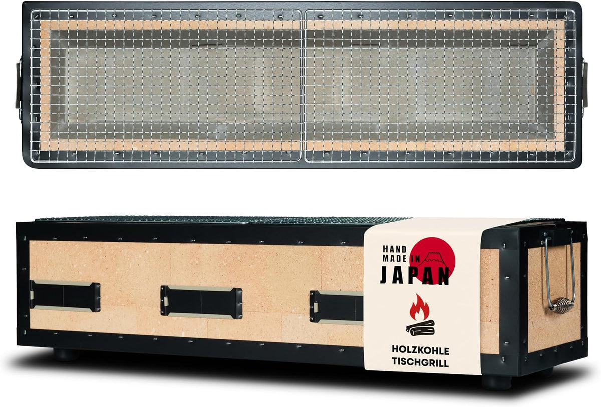 TOKYO design studio Konro Grill traditioneller japanischer Holzkohlegrill, aus natürlichem Diatomit Sedimentgestein, ideal für Yakitori & Yakiniku