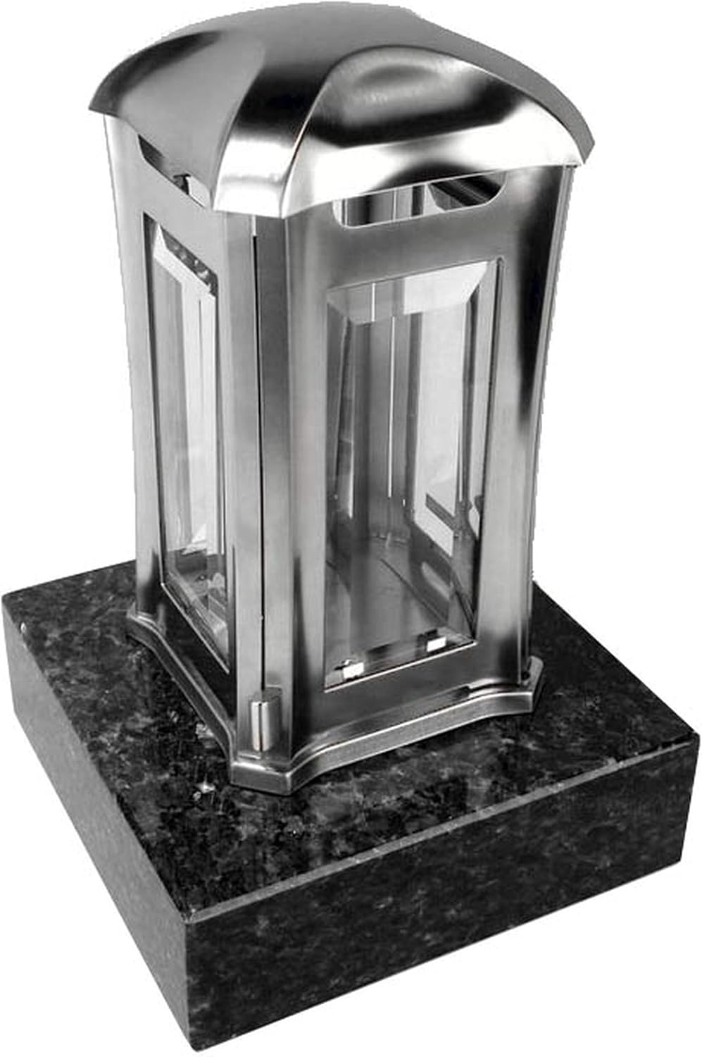 D4G Design4Grab Laternen, designgrab Grablampe Venezia aus Edelstahl mit Granitsockel aus Granit Labrador Blue Pearl BP