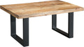 Beistelltisch IRON CRAFT 100cm Couchtisch - schwarz natur - Mangoholz, Riess Ambiente
