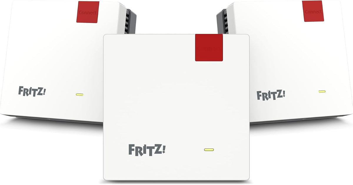 FRITZ! WLAN-Mesh-Systeme, !Mesh Set 1600 3er-Set, für 5-7 Räume, Wi-Fi 6 bis zu 3 GBit/s