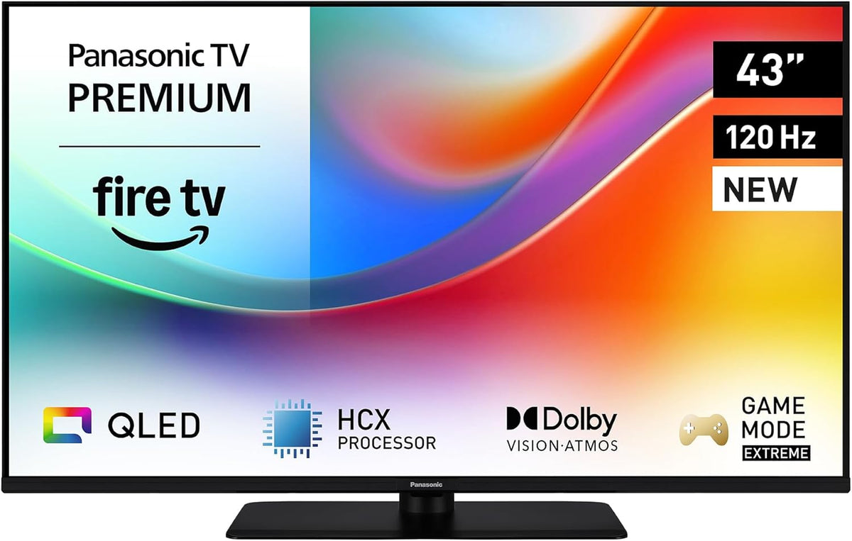 Panasonic Fernseher, Premium TV-43W85BEZ, W85B Serie, 43 Zoll, 4K Ultra HD QLED Smart TV, 2025, 120 Hz, Fire TV, Dolby Vision & Atmos