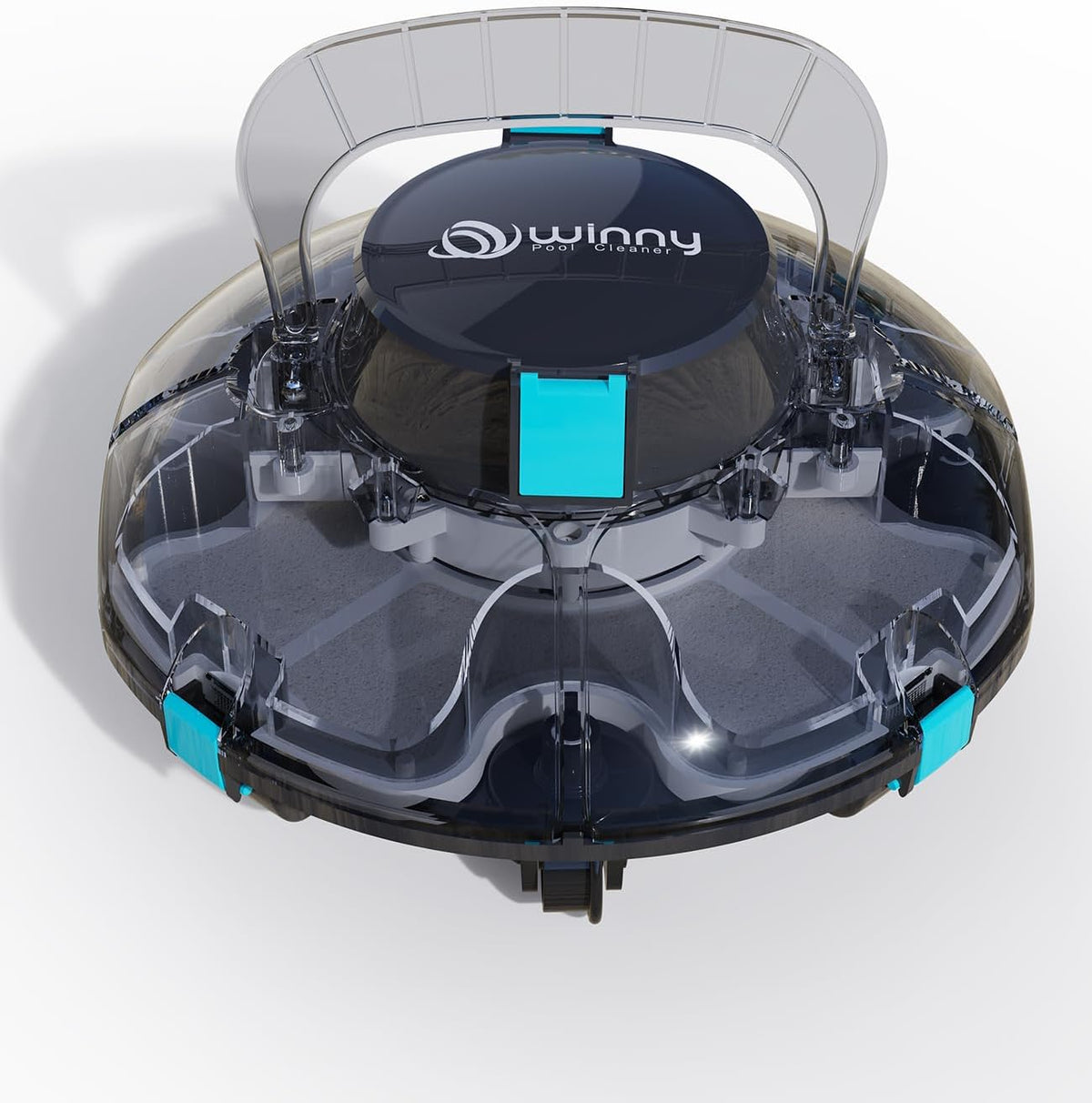 Poolroboter 200, Poolsauger kabellos mit Akku, 75 Min. Laufzeit, für Aufstellpools bis 60 m², Doppelfiltration, Automatisches Parken
