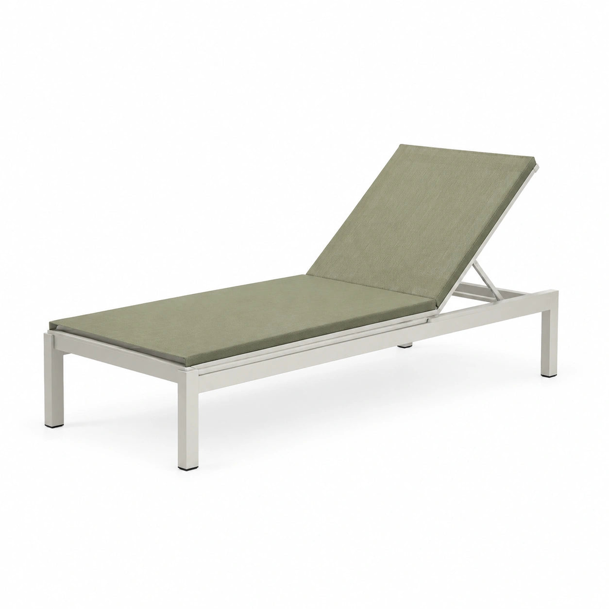 Gartenliege Aluminiumverstellbar mit Polyesterbezug Olivgrün