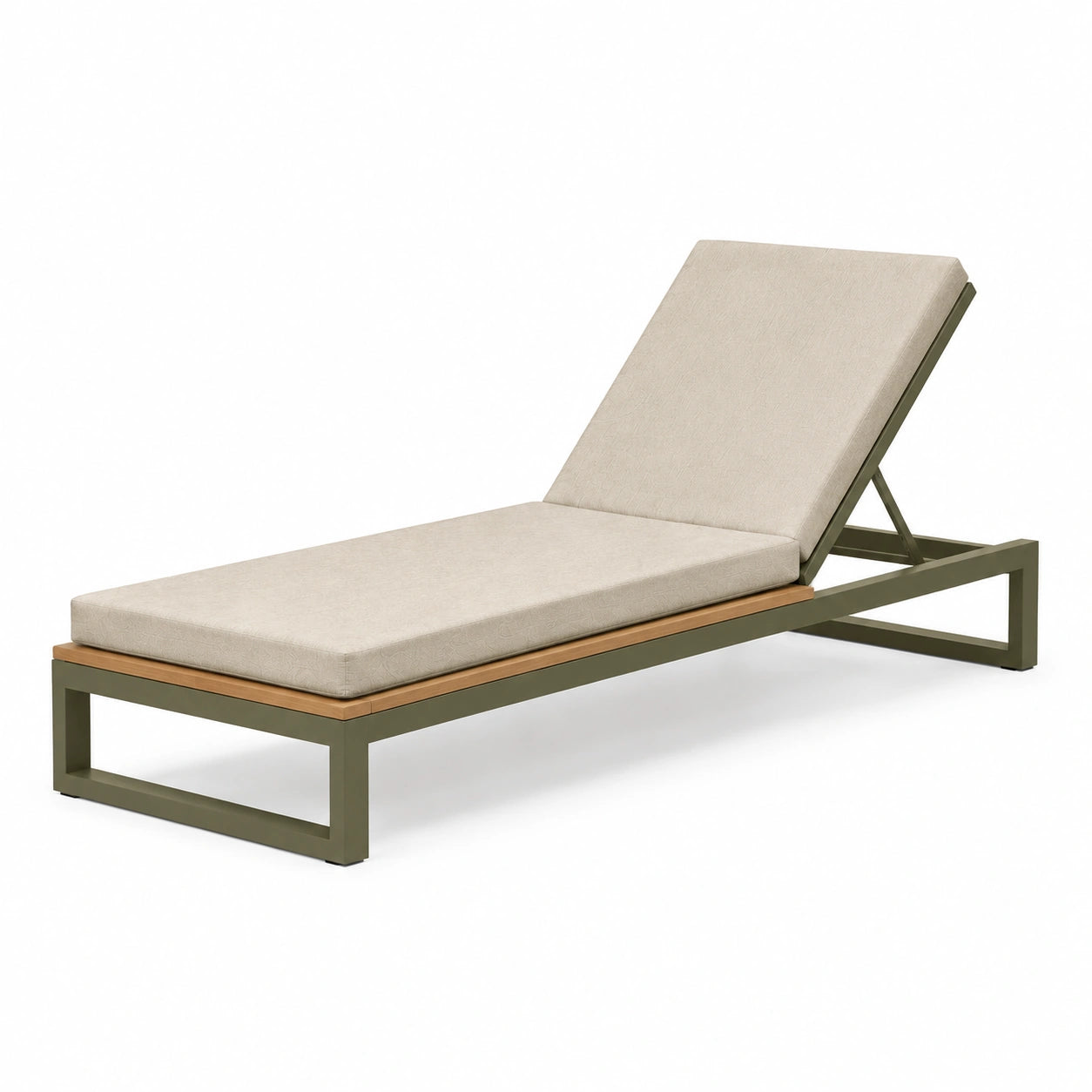 Gartenliege Aluminium Beige mit Polyestergewebe 200x70x40 cm