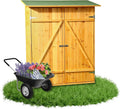 Melko Gerätehaus, aus Fichtenholz mit Bitumendach Gartenschrank 162 × 140 × 75 cm Geräteschrank Geräteschuppen für Garten