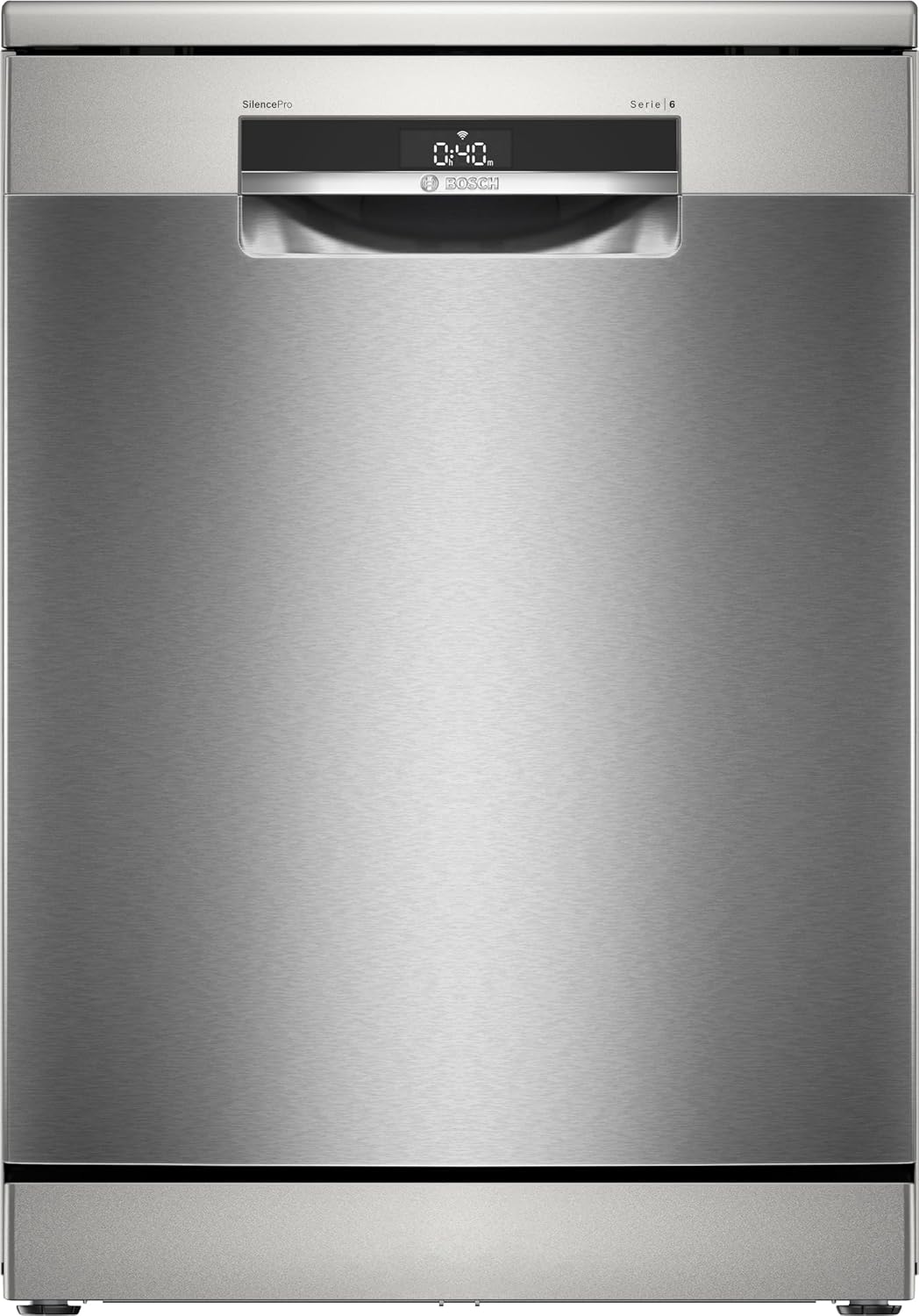 Tischgeschirrspüler, Serie 6, Freistehender Geschirrspüler, 60 cm, Silver Inox, SMS6ECI11E, Bosch