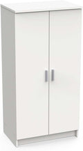 Kleiderschrank Multifunktions-, mit zwei Türen mit sechs Einlegeböden, Farbe Weiß, Maße 55 × 108 × 36 cm, Demeyere