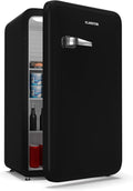 Mini-Kühlschrank, Kompakter Kühlschrank Klein mit Verstellbaren Füßen, Wendetür, Mechanischem Thermostat, Schwarz, Klarstein