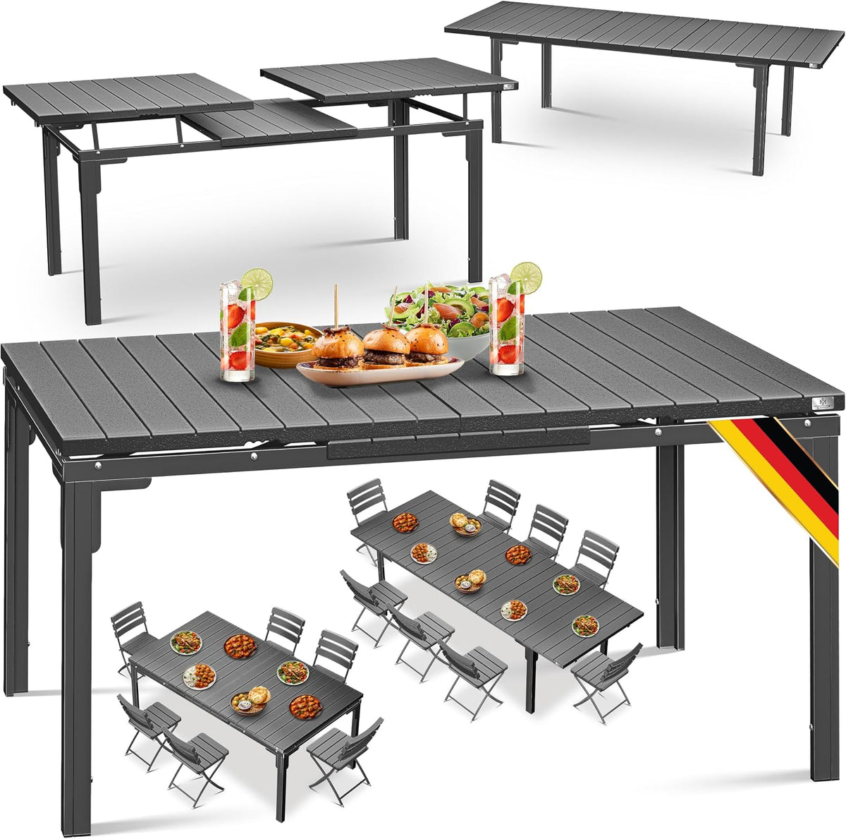 Esstisch ® Gartentisch ausziehbar