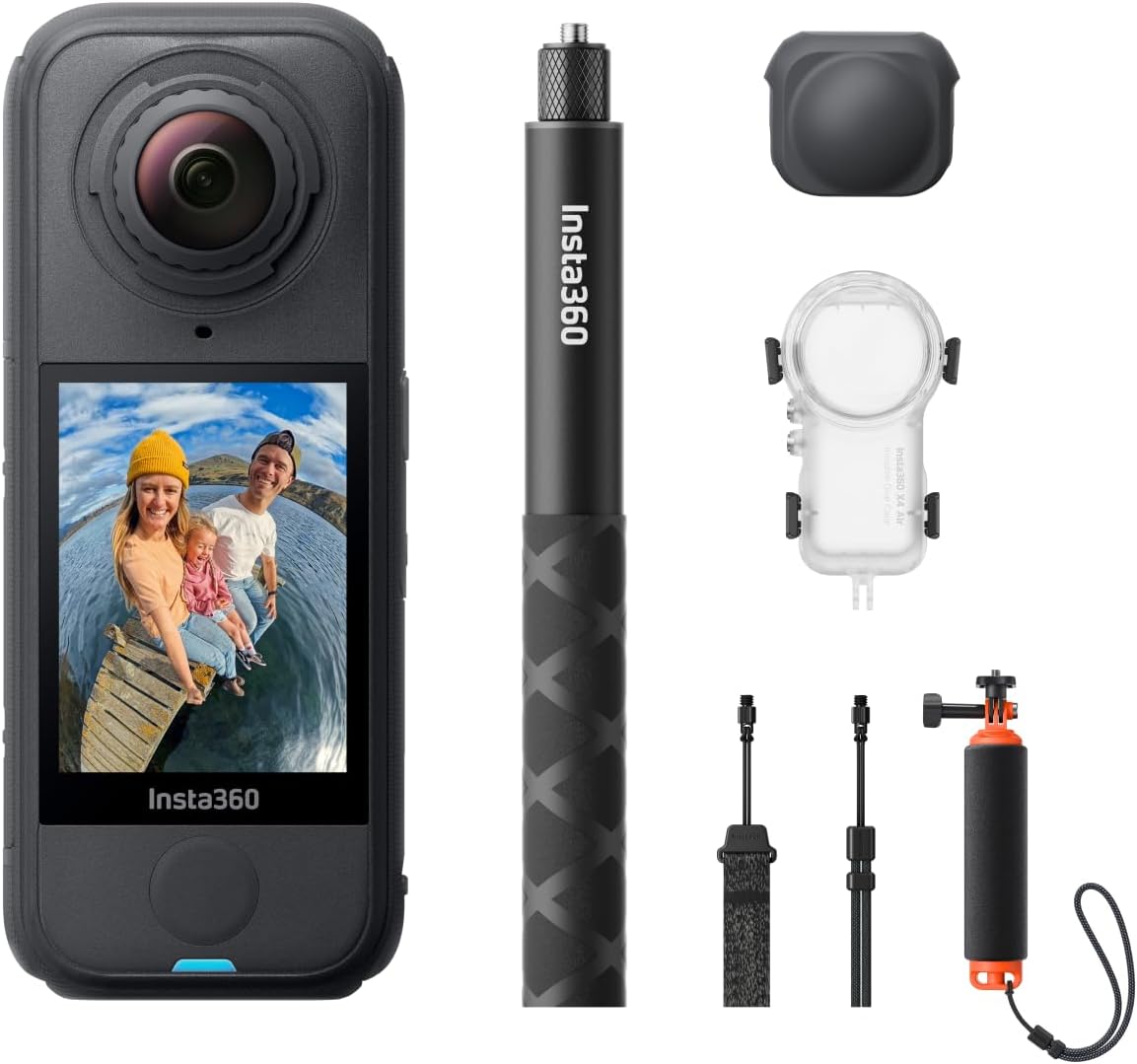 Insta360 Actionkameras, X4 Air Unsichtbares Tauch-Bundle - Leichte 8K 360 Actionkamera