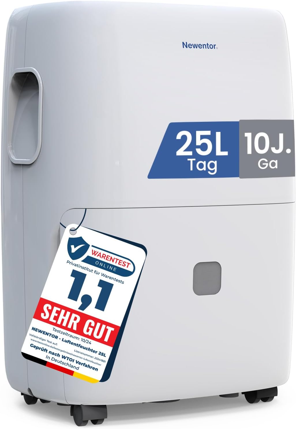 Newentor Luftentfeuchter, elektrisch 25L plus, Entfeuchter elektrisch keller, Raumentfeuchter elektrisch, Dehumidifiers for home für 215m³/80m²