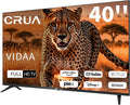 CRUA Fernseher, VIDAA Smart TV, 101(40 Inch) TV, 1920x1080P Full HD TV, Black Energy Class E