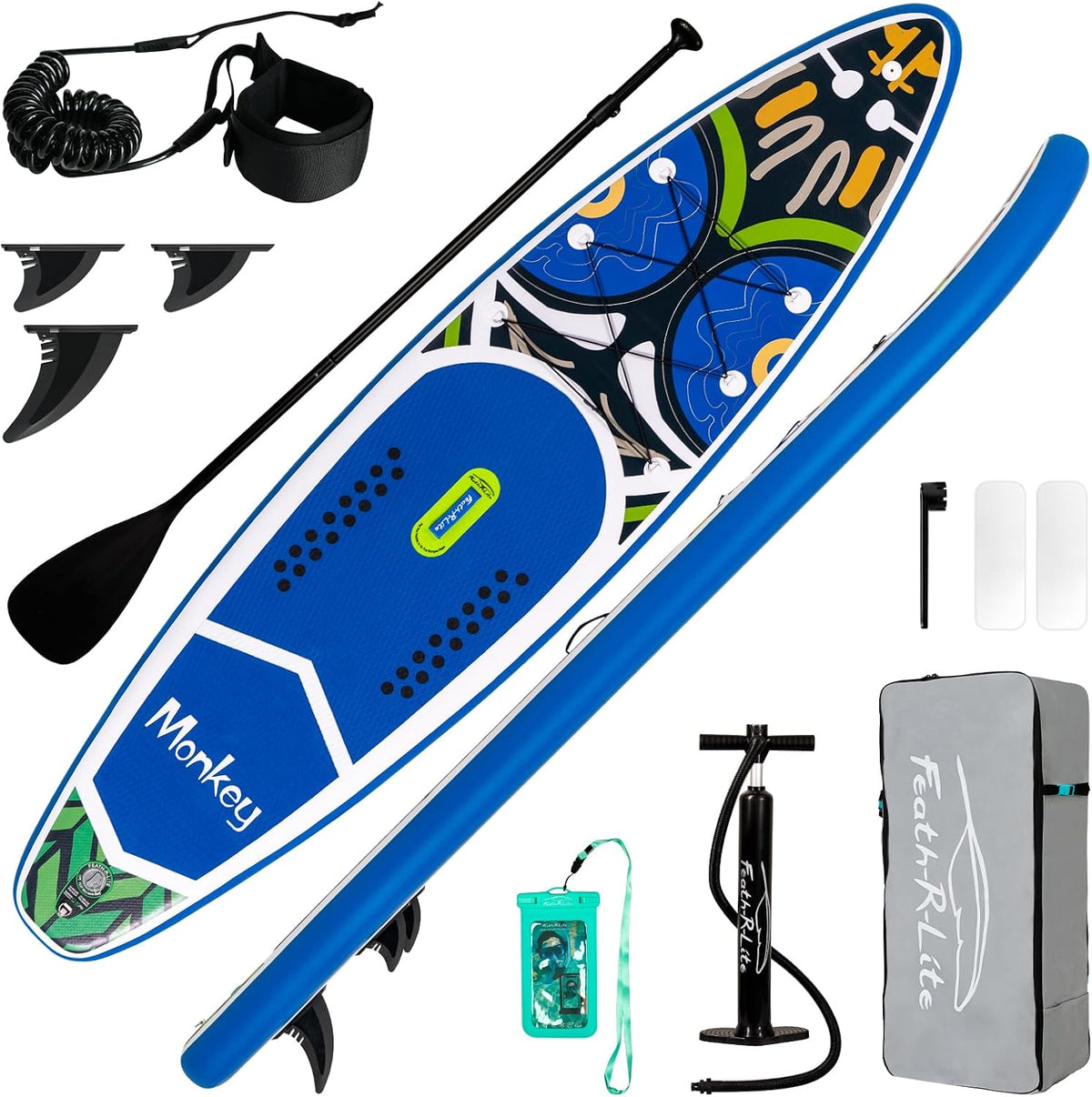 FunWater SUP-Board, Aufblasbares Stand Up Paddle Board für Erwachsene, Alle Fähigkeiten mit Aller Zubehör