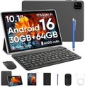 TUOHAITIME Tablet PCs, Android 16 Tablet 10 Inches, 24GB RAM + 64GB ROM 1TB Expandable Tablet, Screen Resolution 1280p