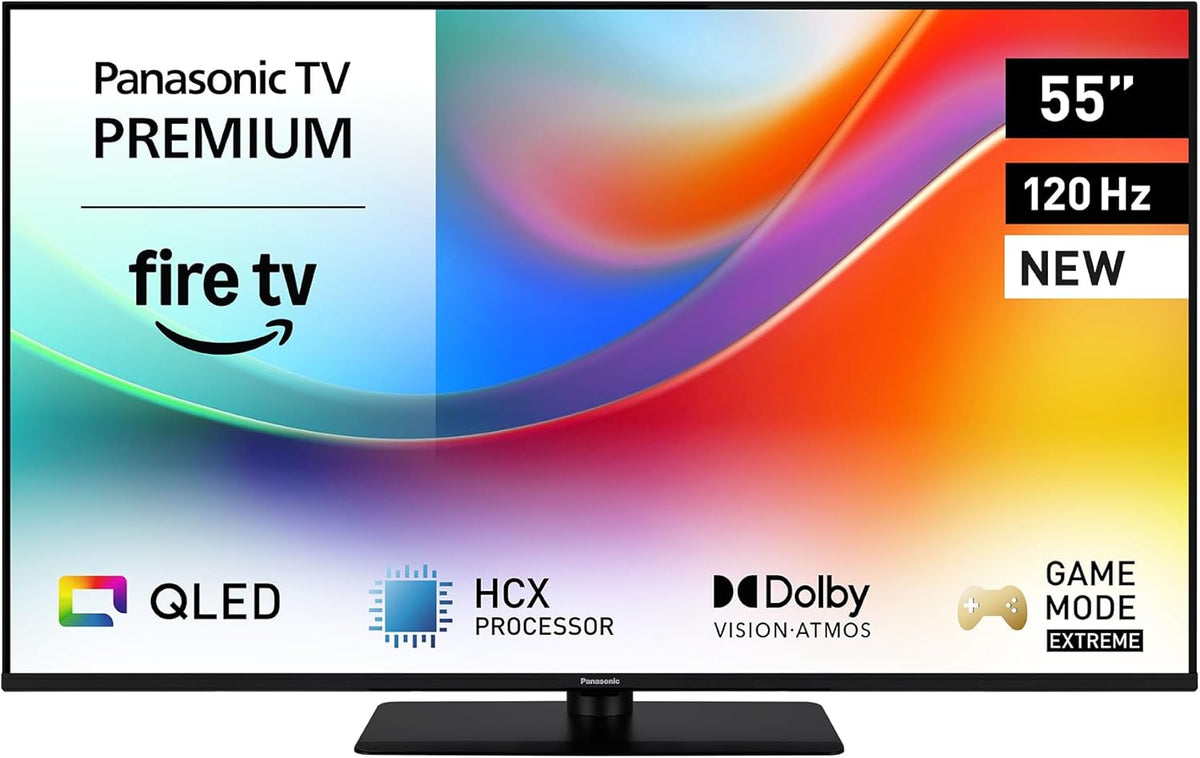 Panasonic TV-55W85BEZC 55 Premium Zoll Fernseher, 4K Ultra HD QLED, Fire TV