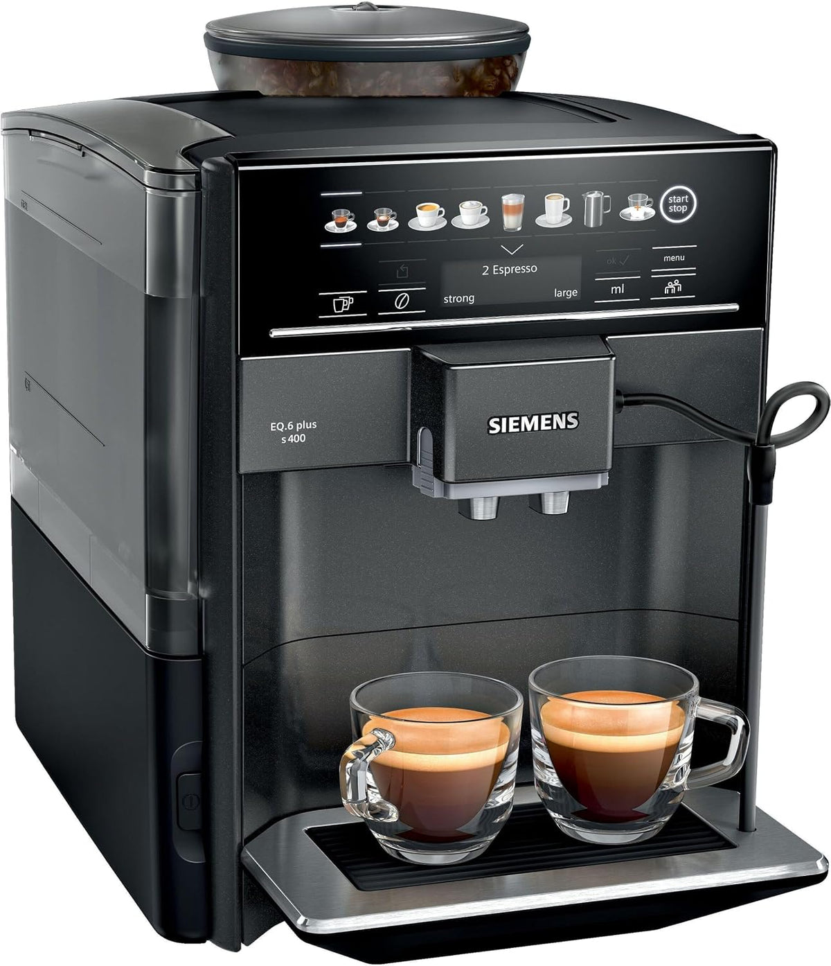 Siemens Espressokocher, EQ6 Plus TE654319RW- Espressomachine - Antraciet, Schwarz