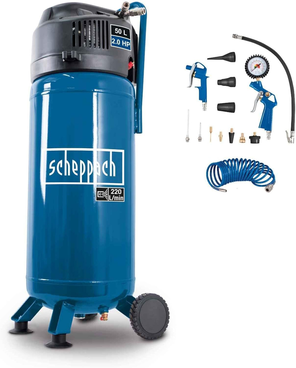 Scheppach Kompressor, 50L Kessel 10bar