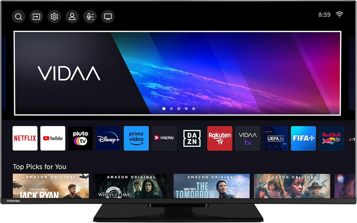 TOSHIBA Fernseher,   40QV3F63DAZ QLED Fernseher 40 Zoll VIDAA Smart TV Full HD