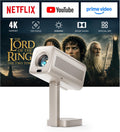 VOPLLS Projektoren, WiFi6 Bluetooth FHD 1080P Beamer Outdoor für Handy/PC