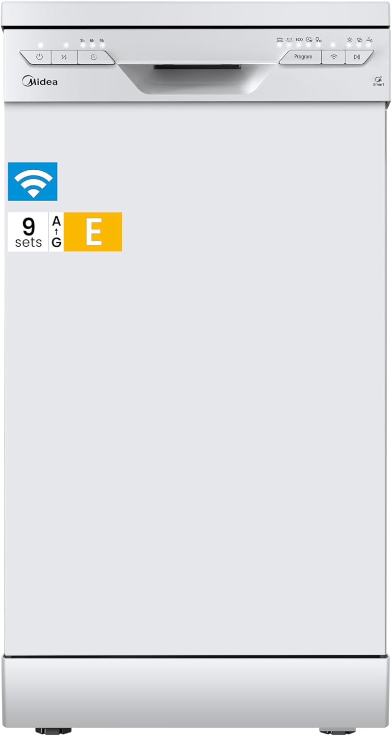 Tischgeschirrspüler, SF 3.45NW PRO Geschirrspüler 45cm Freistehend & Unterbaufähig Weiß, Midea