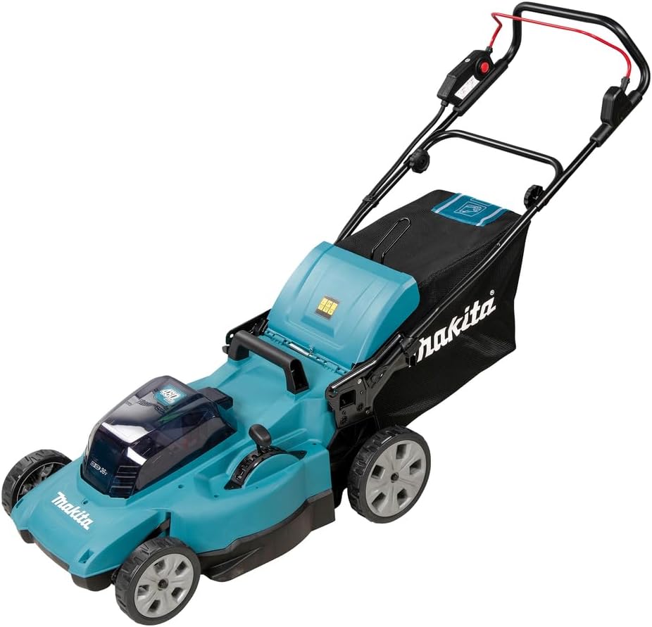 Makita DLM480Z Akku- Rasenmäher, 2 × 18V (ohne Akku, ohne Ladegerät), Petrol