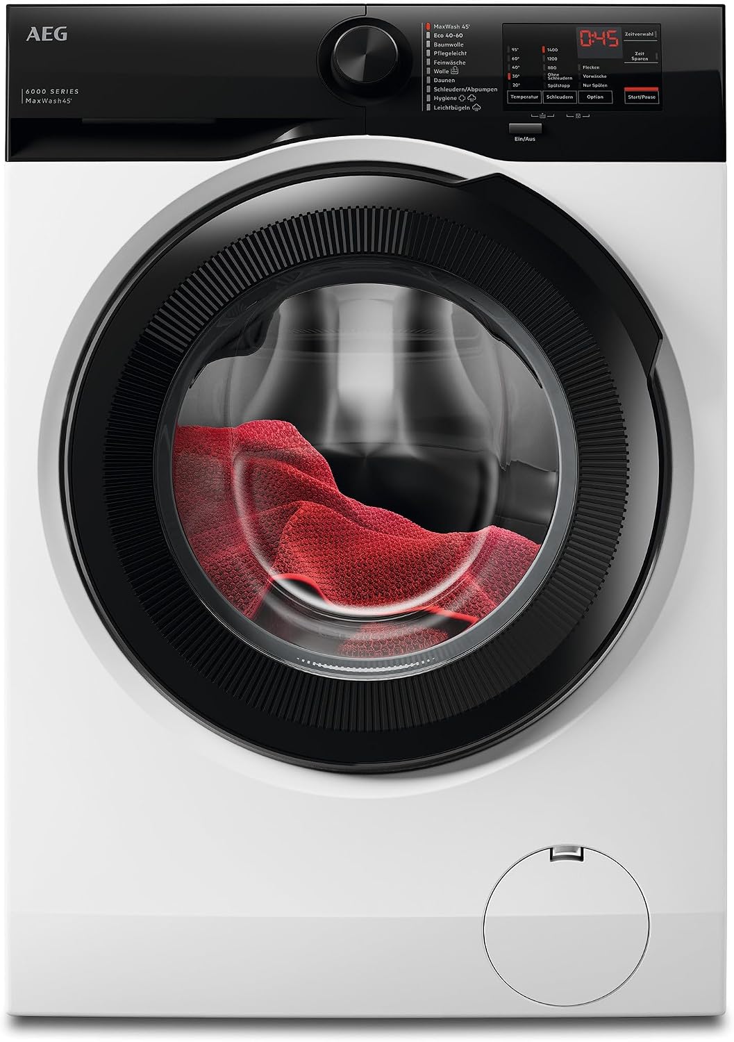 AEG 6000 Serie Waschmaschine, 10kg, MaxWash 45 Min Kurzwaschgang, LR6A5E400