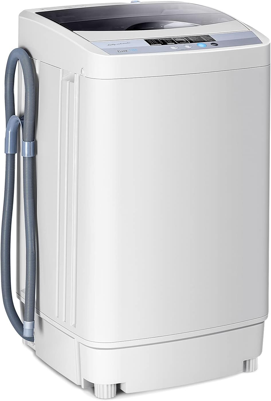 RELAX4LIFE 4 5 kg Vollautomatische Waschmaschine, Waschvollautomat mit Pumpe & Schleuder, 310W/240W, 50 × 50 × 85 cm, Grau
