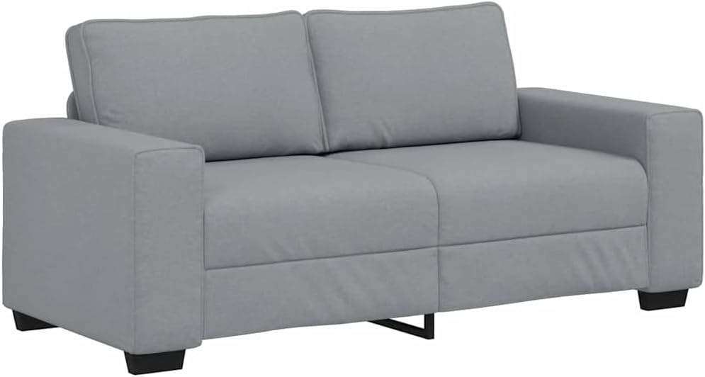 Sofa 2-Sitzer-, Hellgrau 180 × 77 × 82 cm Stoff, vidaXL