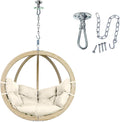 Hängesessel Globo Chair Set - FSC-zertifizierter Premium, mit Wetterfestem Kissen & Power Hook Deckenhaken, AMAZONAS