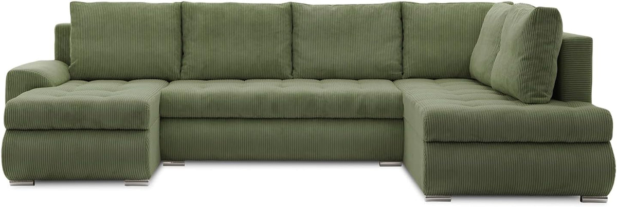 Sofa - Eck, mit Schlaffunktion und Bettkasten Tokio II PRO, 300 cm Breit, Wohnzimmer Eckcouch Ottomane Rechts