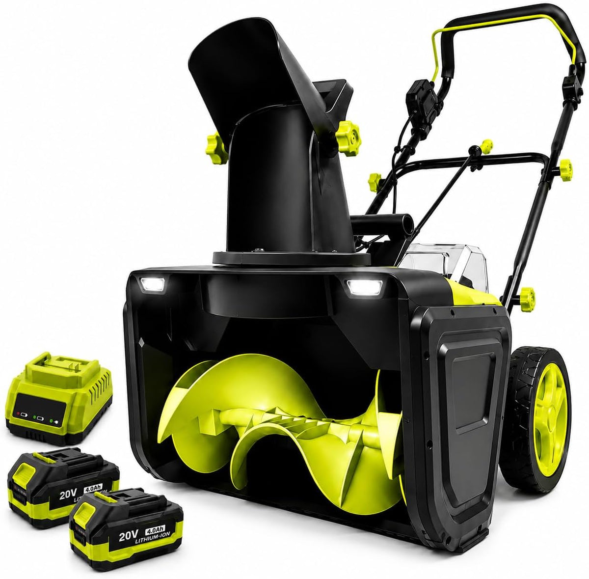 KPOUYYDS Schneefräsen, 3500W Brushless, 50 cm Räumbreite, 40V Leistung