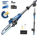 SWANSOFT Kettensäge, 8 Zoll - Akku Hochentaster mit 10 m/s, 21V (600W) mit 2x4.0Ah Akkus, Automatischem Schmierung & 2