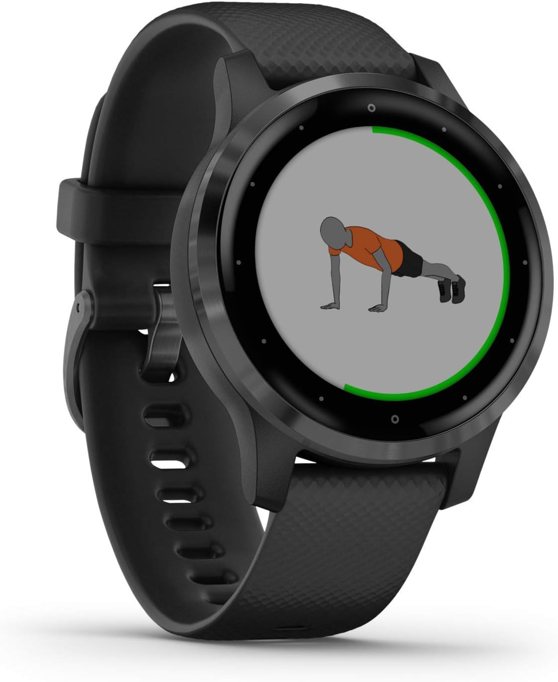 Amazon Renewed Smartwatches, Garmin vívoactive 4S, schlanke, wasserdichte GPS-Fitness-Smartwatch mit Trainingsplänen und animierten Übungen