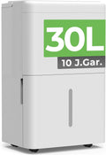 WoleixKlima Luftentfeuchter, elektrisch 30 L, Entfeuchter elektrisch, Filter, Timer, 10 J. Gar
