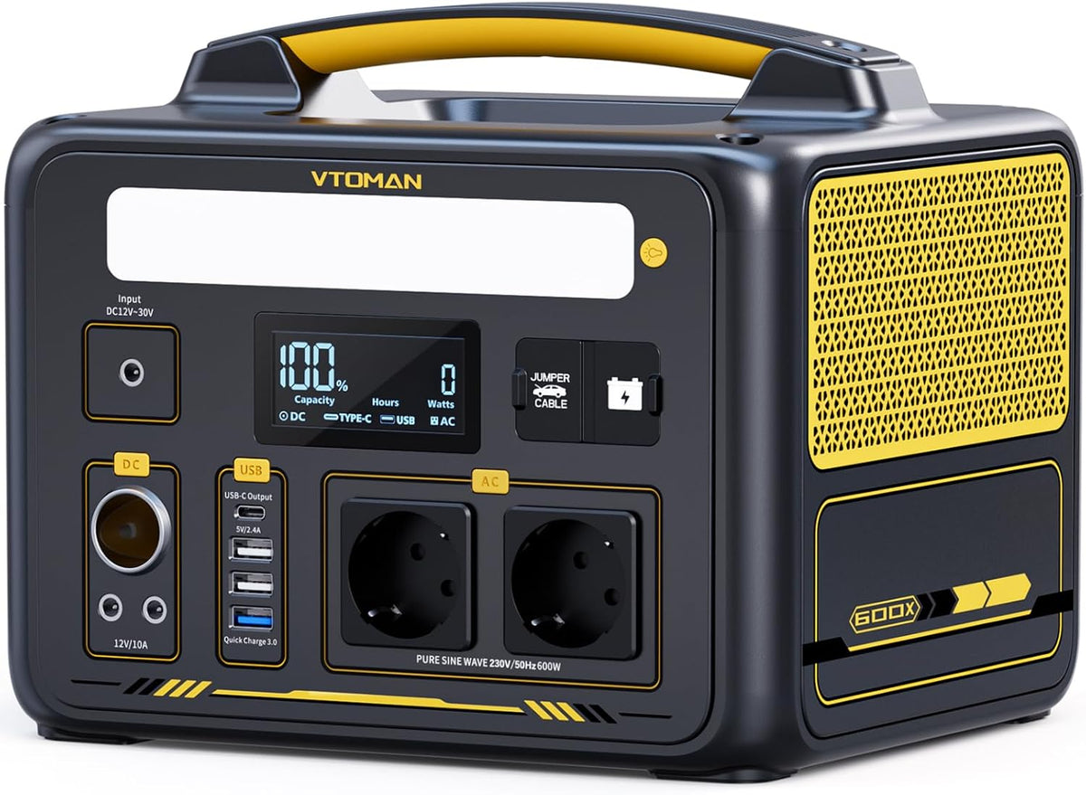 VTOMAN 600X Jump Tragbare Powerstation, 600W - 299Wh Solar Generator